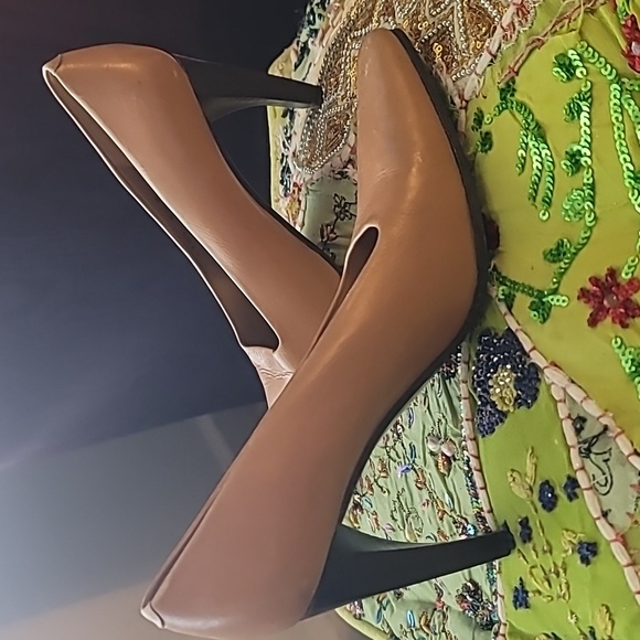 Vintage Calvin Klein Leather Heels Sz 8.5 Made in Spain - Picture 3 of 4